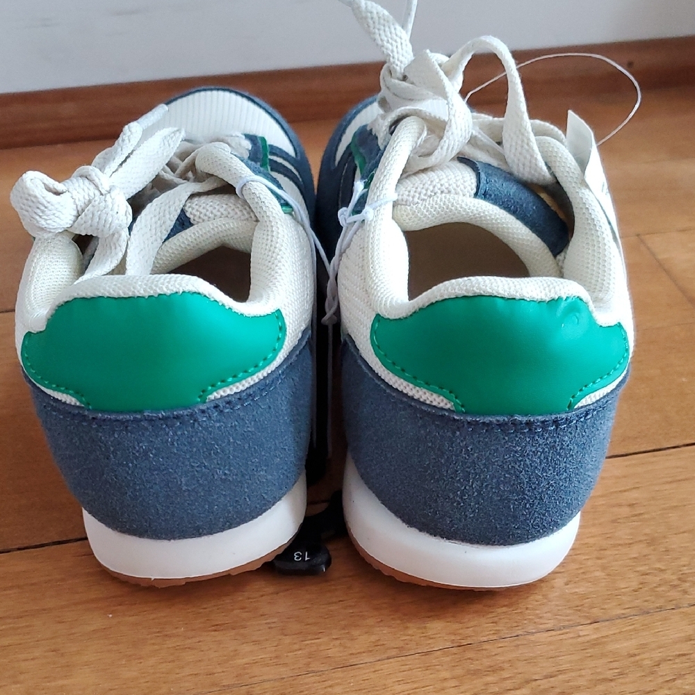 Boys Girls Falls Creek Trizzy Lace Up Sneakers Bone Blue Size 13 1 2 3 4 NWT - Picture 3 of 5